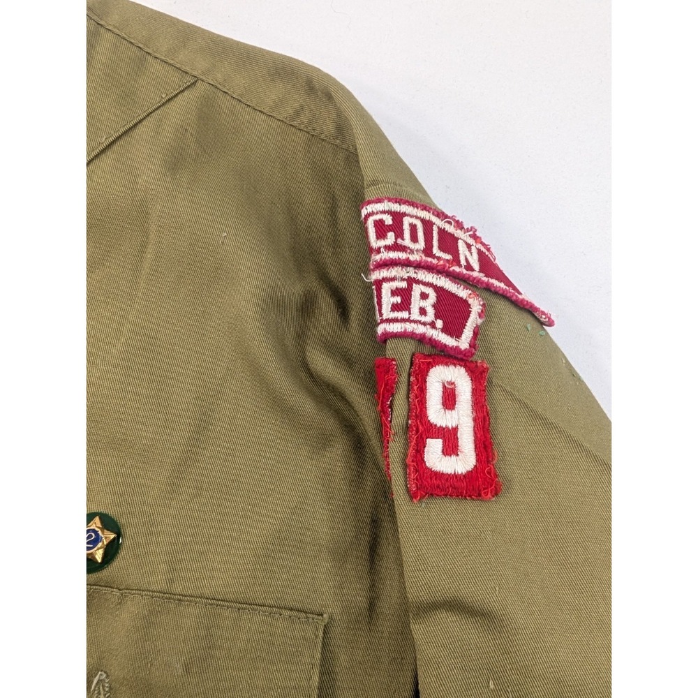 Vintage Boy Scouts of America Youth Large Uniform Shirt USA Made‎ Long Sleeve - Picture 4 of 10